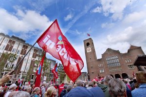 FNV in actie op het Beursplein ©Erik Veld